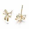 Brass Stud Earrings KK-T062-44G-NF-2