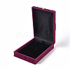 Rose Flower Pattern Velvet Jewelry Set Boxes X-VBOX-O003-02-3