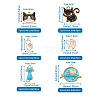 Kissitty 44Pcs 22 Styles Light Gold Plated Alloy Kitten Pendants ENAM-KS0001-03-14