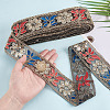 10 Yards Polyester Embroidery Flower Ribbons OCOR-WH0092-28-3