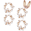 4Pcs Alloy Rhinestone Shoe Decorations FIND-GF0006-58-1