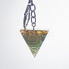 Chakra Theme Orgonite Pyramid Resin Energy Generators Pendant Keychain WG43482-02-1