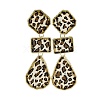 Alloy acrylic Dangle Stud Earrings LS-EJEW-M075-01G-05-4