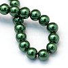 Baking Painted Pearlized Glass Pearl Round Bead Strands HY-Q330-8mm-75-4