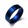 Stainless Steel Wide Band Finger Rings for Women Men RJEW-WH0009-13I-BU-1