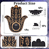 Hamsa Hand Wooden Crystal Sphere Display Stands AJEW-WH0258-822E-2