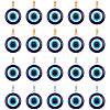 Handmade Evil Eye Lampwork Pendants STAS-NB0001-42-1