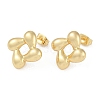 201 Stainless Steel Flower Stud Earrings EJEW-I309-09G-1