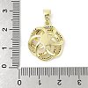 Brass Micro Pave Clear Cubic Zirconia European Dangle Charms Bails KK-K297-54G-3