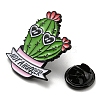 Cactus with Word Not A Hugger Enamel Pins JEWB-Q031-04EB-04-3