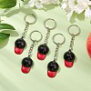 5Pcs Baseball Cap Alloy Enamel Keychains KEYC-JKC01058-2