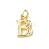 Brass Micro Pave Cubic Zirconia Charms KK-I382-03G-B-1