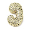 Rack Plating Brass Micro Pave Clear Cubic Zirconia Pendants KK-R163-05J-G-1