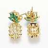 Brass Dangle Stud Earrings EJEW-K058-02-3