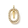 Brass Micro Pave Cubic Zirconia Pendants ZIRC-P123-01G-I01-1