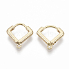 Brass Huggie Hoop Earring Findings KK-T051-40G-NF-1