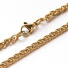 304 Stainless Steel Wheat Chain Necklaces NJEW-O058-26-3