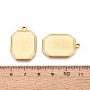 304 Stainless Steel Pendant Cabochon Settings STAS-N108-75G-3