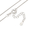 925 Sterling Silver Wheat Chain Necklaces NJEW-C052-16P-2