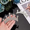 Crown Shape Glass Rhinestone Car Stickers DIY-WH0171-17-3