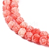 Synthetic Shell Dyed Carved Beads Strands SHEL-C008-01-3