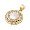 Brass Micro Pave Clear Cubic Zirconia Pendant KK-I712-43G-2