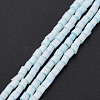 Glass Silk Stain Style Beads Strands GLAA-N047-001A-01-2