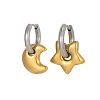 Two Tone 304 Stainless Steel Hoop Earrings STAS-OY016-82G-1