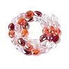 Electroplate Imitation Jade & Opaque & Transparent Glass Beads Strands EGLA-Q135-8x11MM-01A-3