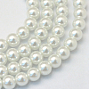 Baking Painted Pearlized Glass Pearl Round Bead Strands X-HY-Q003-4mm-01-1