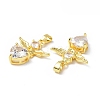 Brass Rhinestone Pendants KK-P223-21G-02-3