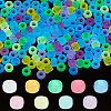 SUNNYCLUE 540Pcs 9 Colors Transparent & Luminous Plastic Beads KY-SC0001-85-1