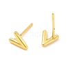 Brass Hollow Out Initial Letter Stud Earrings for Women EJEW-A044-01G-V-2