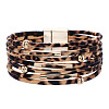 Imitation PU Leather Cord Multi-strand Bracelets for Women Girl WG4D46A-27-1