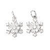 Rack Plating Brass Micro Pave Clear Cubic Zirconia Pendants KK-B093-04A-P-1