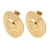 304 Stainless Steel Flat Round Stud Earrings EJEW-K268-53B-G-4