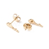 Tadpole Shape 304 Stainless Steel Stud Earrings for Women EJEW-Z017-08G-2