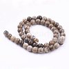 Natural Silver Leaf Jasper Beads Strands G-G683-01-8mm-2