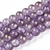 Transparent Crackle Glass Bead Strands X-GLAA-T025-8mm-02E-1