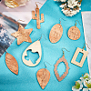SUPERFINDINGS DIY 9 Pairs Imitation Leather Earring Making Kits DIY-FH0002-36-5