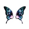 Epoxy Resin Butterfly Wings with Lady Face Cabochons RESI-N045-05B-2