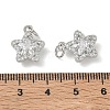 Brass Micro Pave Clear Cubic Zirconia Charms LS-CU-CBA9FFD-07P-3