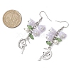 3 Pairs 3 Colors Shell Pearl Beads & Imitation Jelly Acrylic Dangle Earrings EJEW-TA00573-4