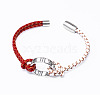 Alloy Ring Links Bracelets BJEW-F352-17P-02-3