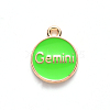 Alloy Enamel Pendants X-ENAM-S124-01A-06I-3