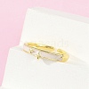 Brass Enamel Cuff Rings RJEW-S400-14G-2