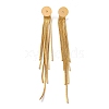 Brass Snake Chain Tassel Stud Earring Findings KK-G510-20G-1