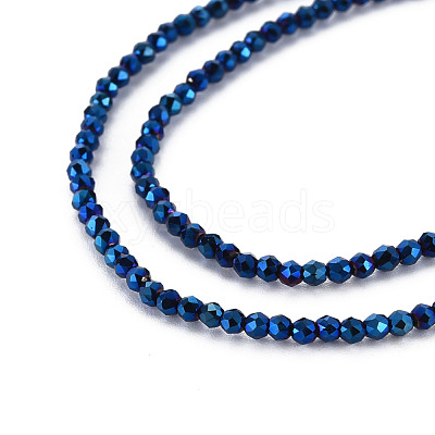 Electroplated Glass Beads Strands EGLA-S174-23D-02-1