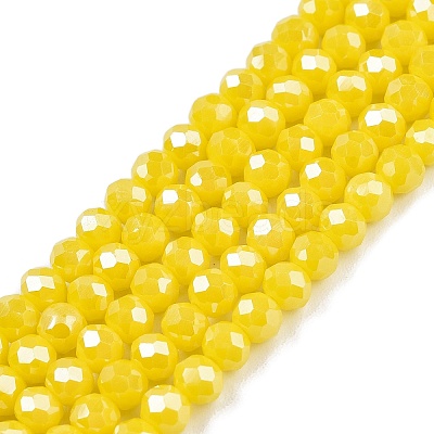 Electroplate Glass Beads Strands EGLA-A044-P4mm-A04-1