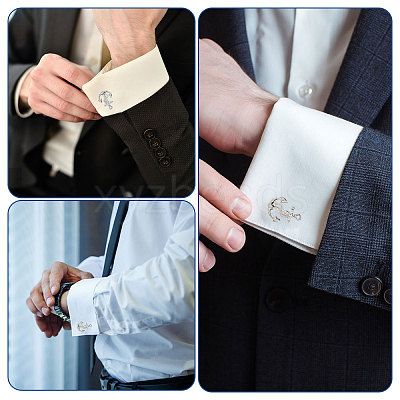 4 Pairs Alloy Cufflinks FIND-CA0011-40P-1